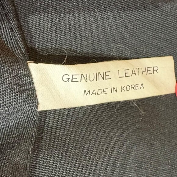 Oversized Black Leather and Croc Embossed Clutch Envelope Bag - Picture 8 of 8